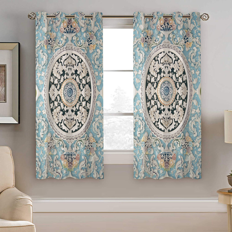 پرده نیروانا طرح سنتی مدل مخمل کد 4589 سایز 140×200 سانتی متر