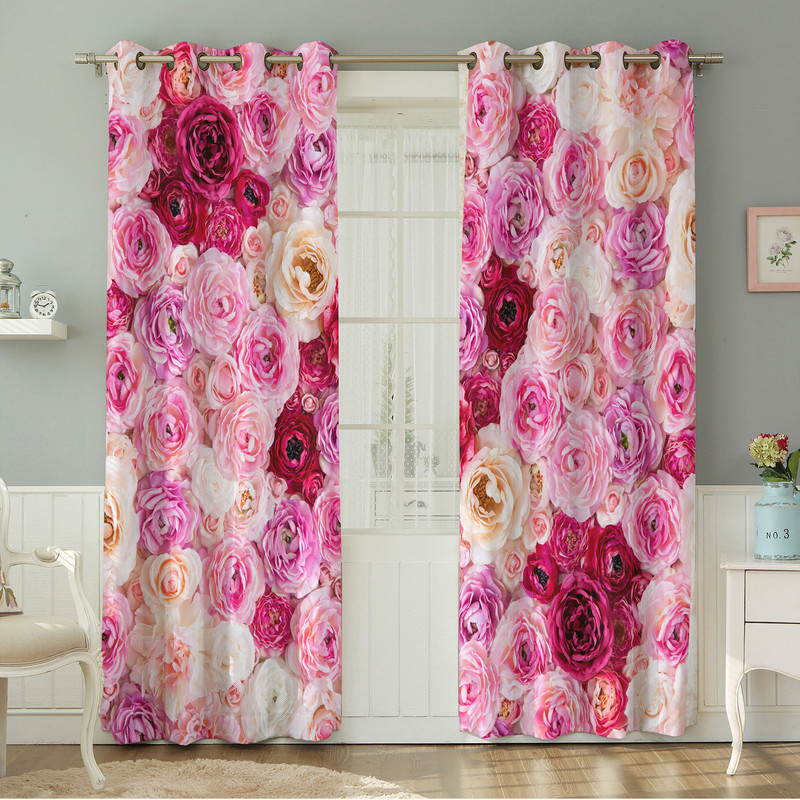 پرده نیروانا طرح گل مدل مخمل کد 5012 سایز 140×280 سانتی متر