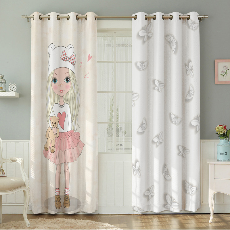 پرده نیروانا طرح  کودک مدل مخمل کد 5043سایز 140×280 سانتی متر