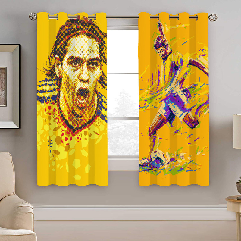 پرده نیروانا طرح ورزشی مدل مخمل کد 5001 سایز 140×200 سانتی متر