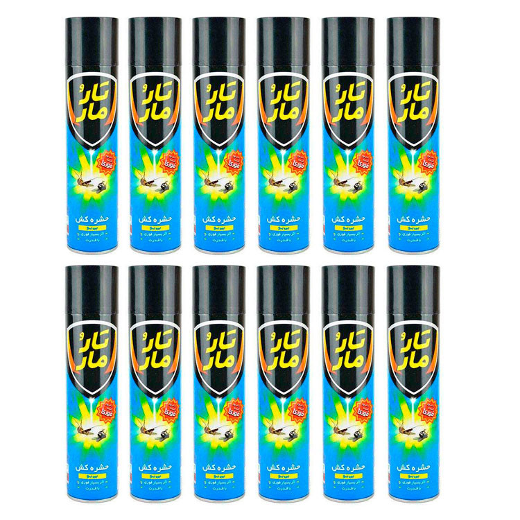 اسپری حشره کش تار و مار مدل flying insect killer بسته 12 عددی