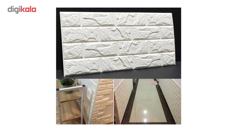 دیوارپوش فومی طرح آجر سفید کد FB اندازه 71x77