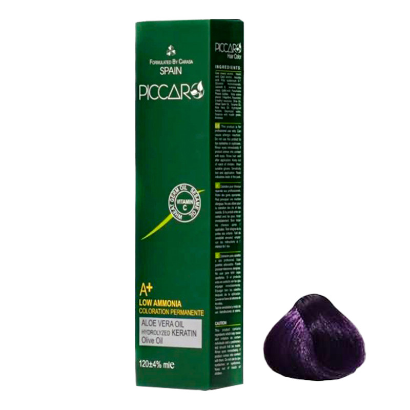 رنگ مو پیکارو شماره 6/20 حجم 120 میلی لیتر رنگ شرابی بادمجانی