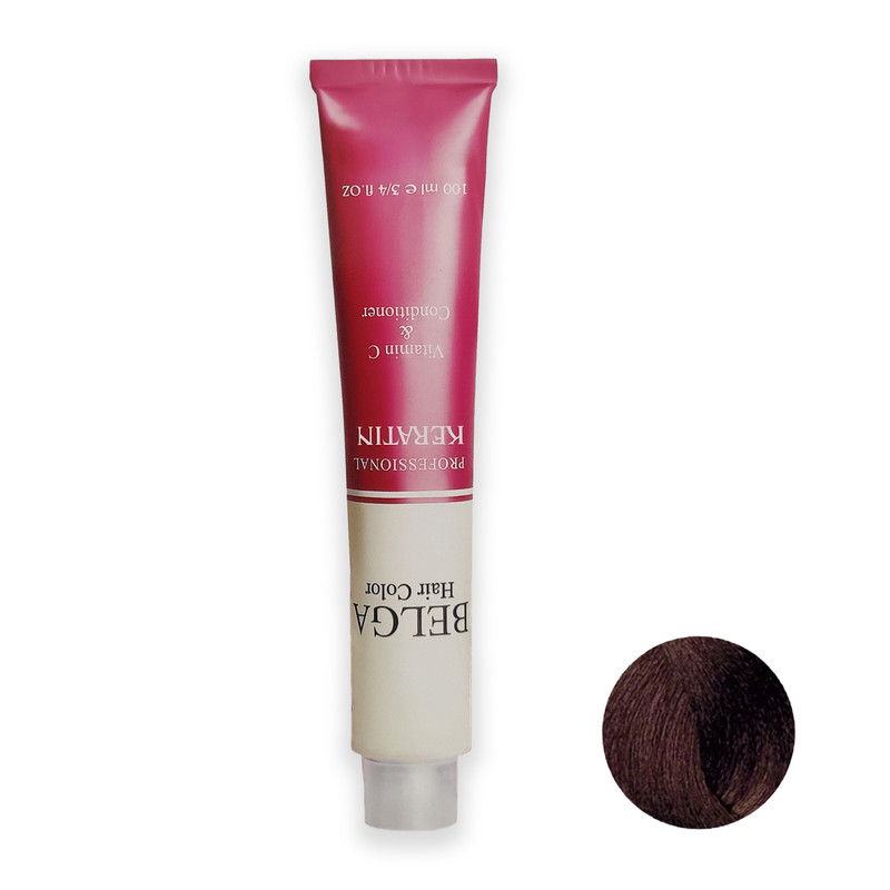 رنگ مو بلگا شماره 3.4 حجم 100 میلی لیتر رنگ فندقی تیره