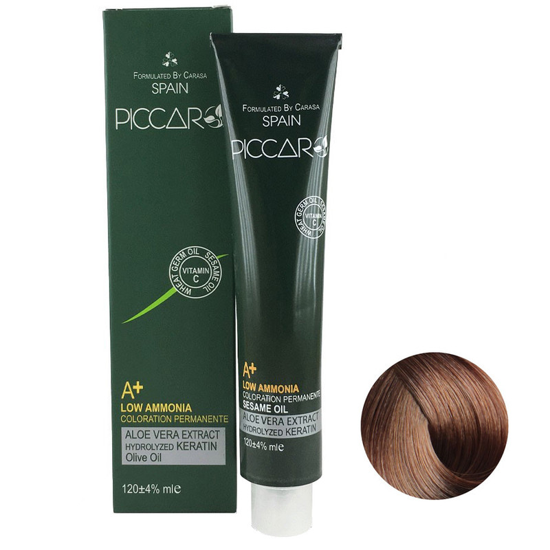 رنگ مو پیکارو شماره 7.7 حجم 120 میلی لیتر رنگ بلوند شکلاتی