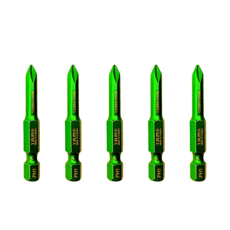 سری پیچ گوشتی چهارسو تام مدل بیت خور کد AJ-PH1*50MM سایز 50 میلی متر مجموعه 5 عددی