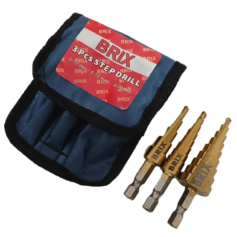 مته کاری بریکس مدل کیفی کد AJ-BRIX-3PCS-KIFI مجموعه 3 عددی
