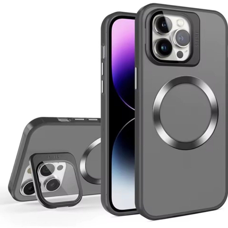 کاور طرح استند پنجره ای مدل LGD مناسب برای گوشی موبایل اپل Iphone 14  به همراه محافظ دوربین