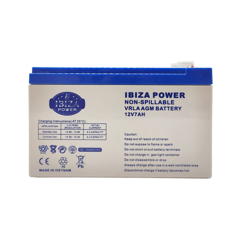 باتری یو پی اس 12 ولت 7 آمپر ساعت ایبیزا مدل 12V7AH