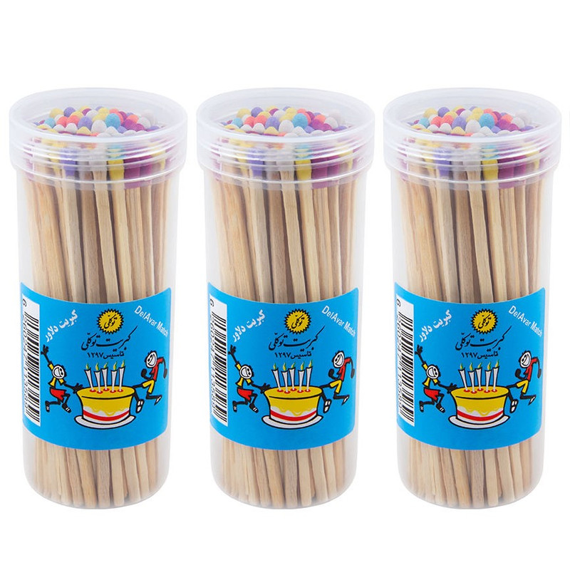 کبریت مدل دلاور بسته 3 عددی