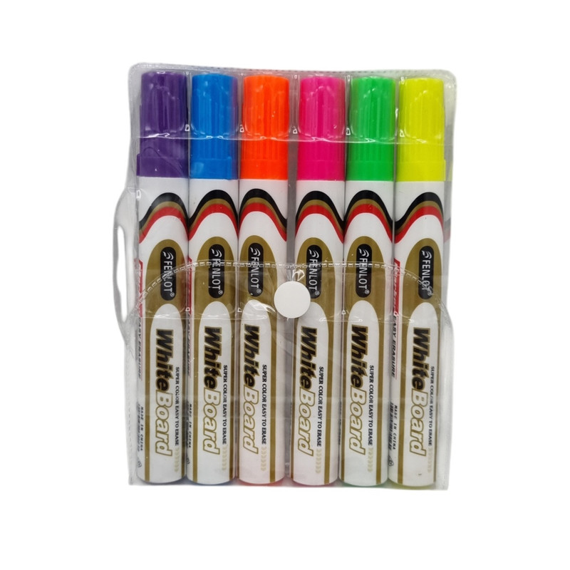 ماژیک وایت برد مدل رنگی بسته ۶ عددی