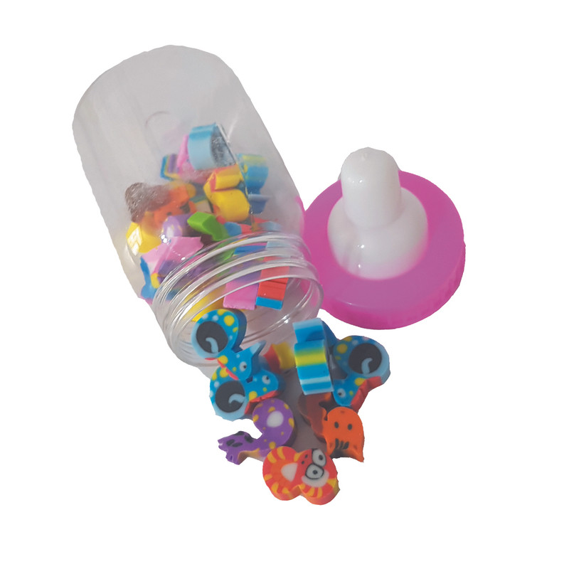 پاک کن طرح شیشه شیر حیوانات