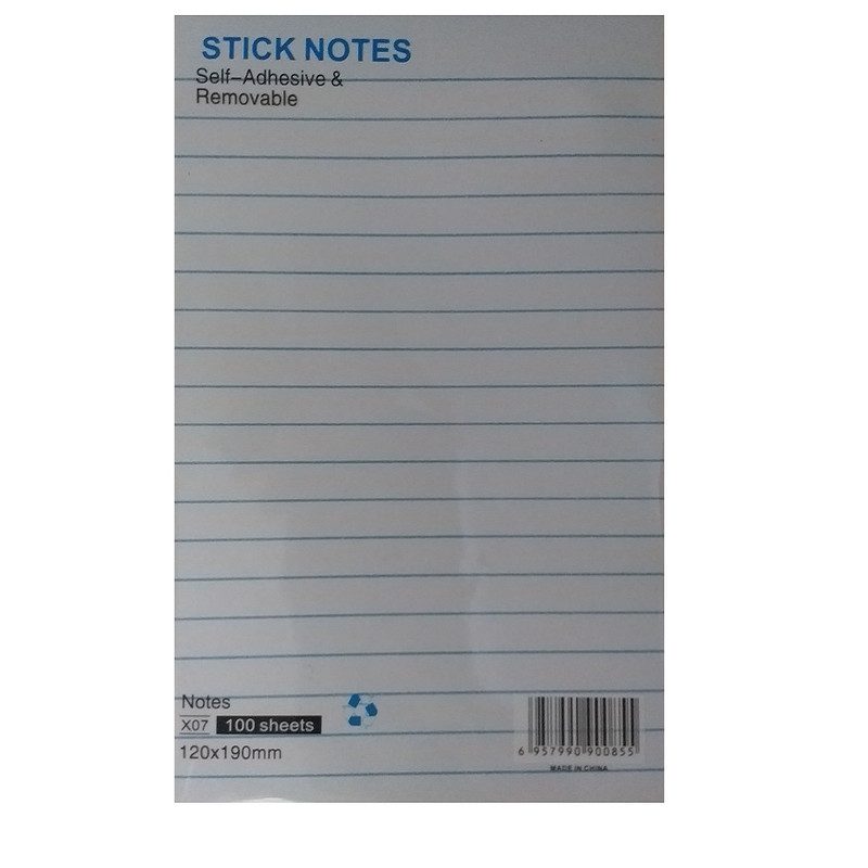 کاغذ یادداشت چسب دار مدل شقایق طرح خطی بسته 100 عددی