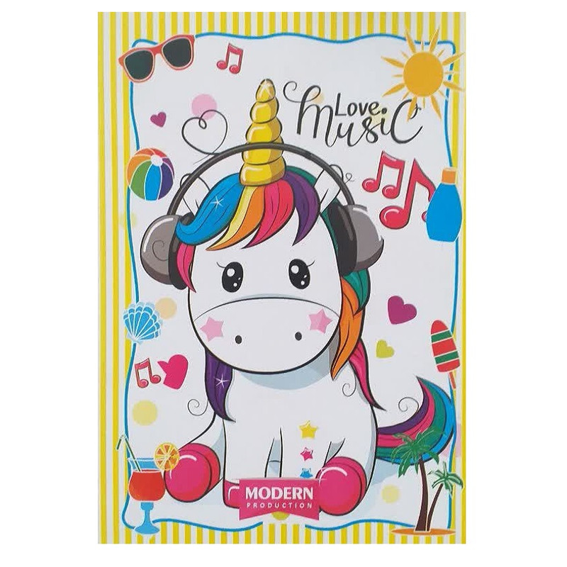 دفتر شطرنجی 40 برگ مدرن مدل اسب تک شاخ