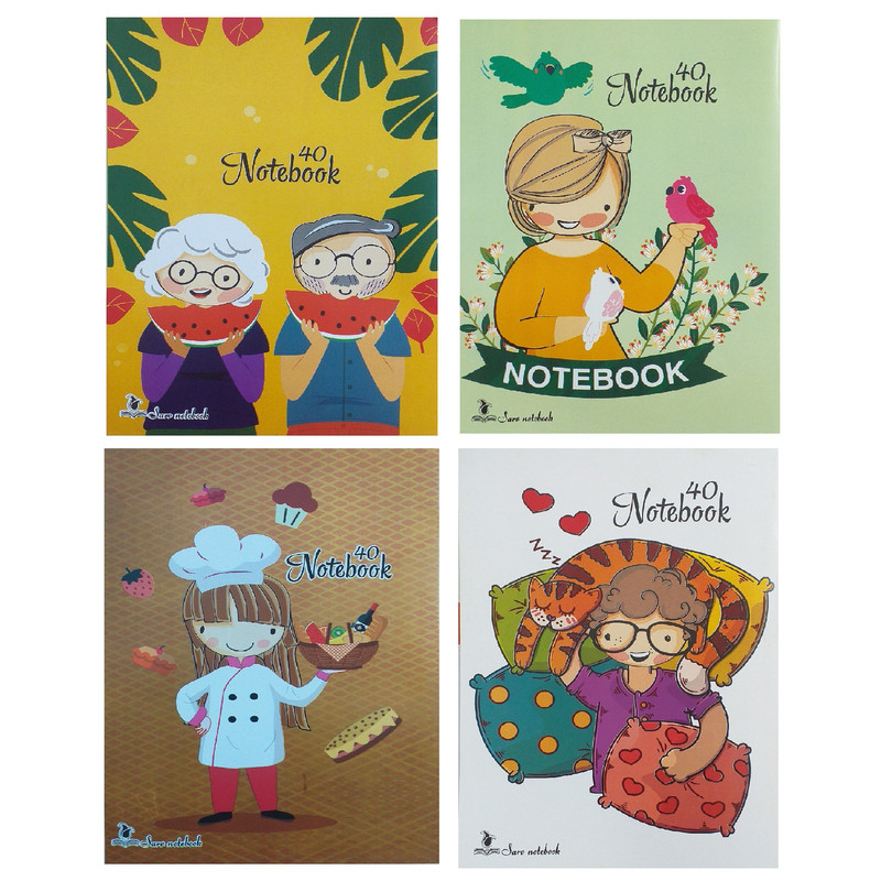 دفتر نقاشی سرو مدل کودکانه بسته 4 عددی