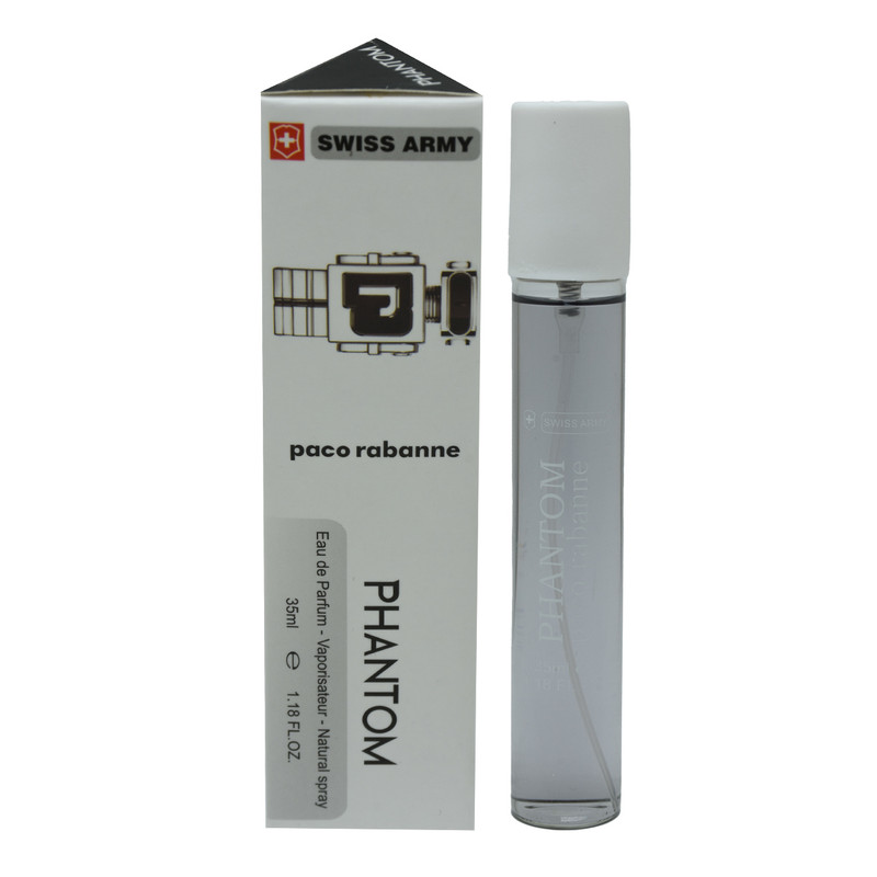 عطر جیبی مردانه سوئیس آرمی مدل پاکو رابان فانتوم حجم 35 میلی لیتر