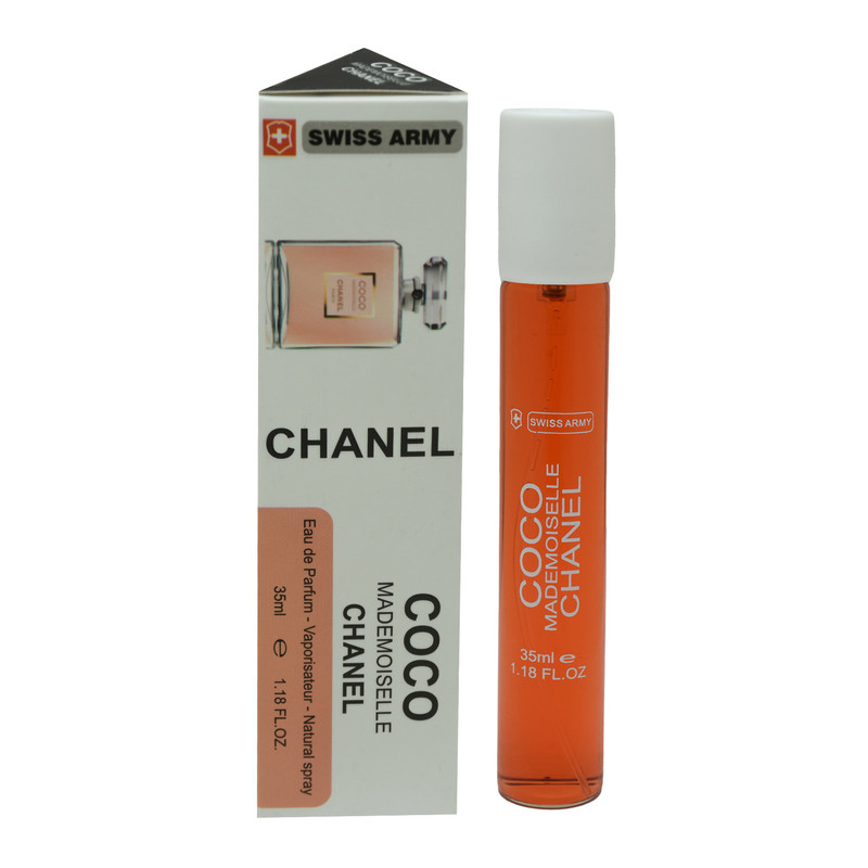 عطر جیبی زنانه سوئیس آرمی مدل شنل کوکو مادمازل حجم 35 میلی لیتر