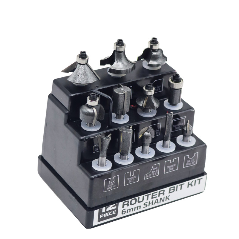 تیغ اوور فرز پلاتینیوم مدل YP-SHEFT6MM مجموعه 12 عددی