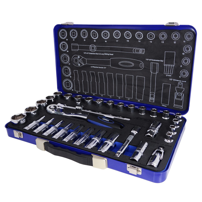 آچار بکس اپکس مدل MMA-AX1524-34P مجموعه 34 عددی