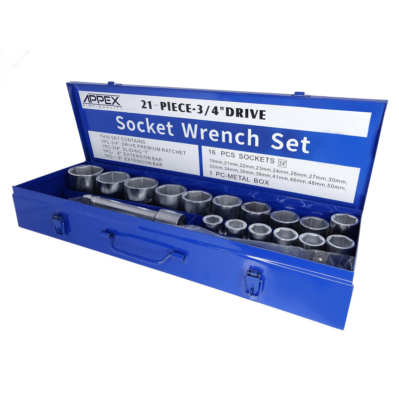 آچار بکس اپکس مدل ART-AP-16PCS  مجموعه 21 عددی