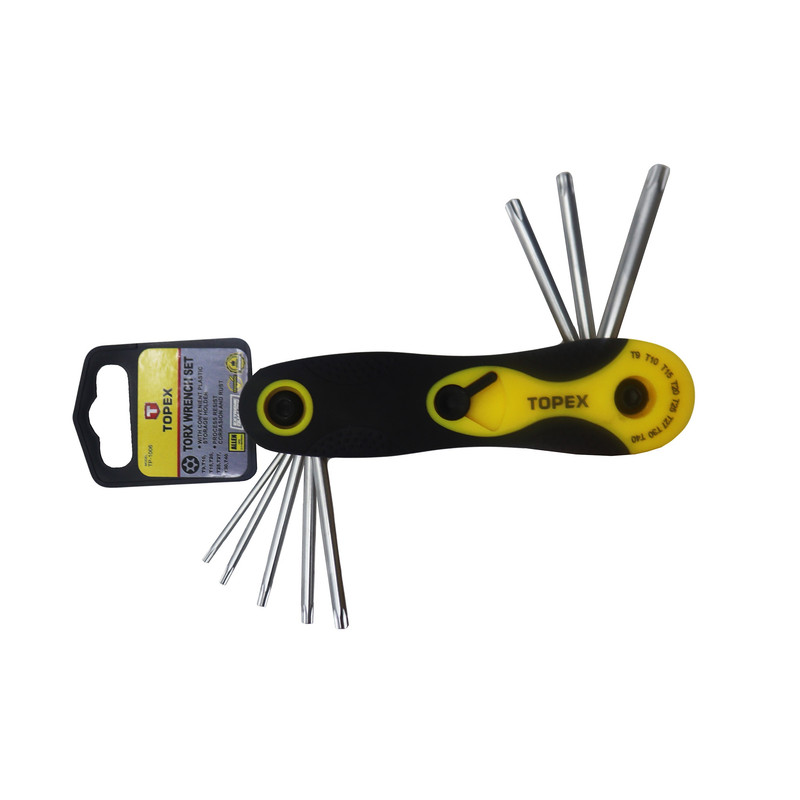 آچار آلن ستاره ای تاپکس مدل YP-TP-1006 مجموعه 8 عددی 