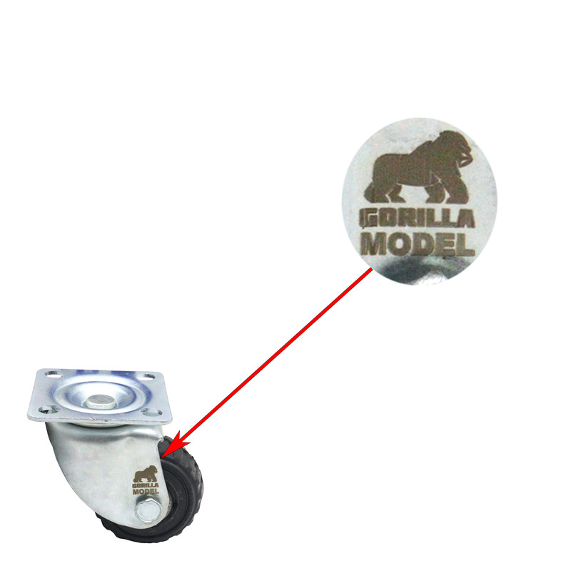 چرخ گردان مدل گوریلا کد YP-KAFI-LASTIKI-75MM