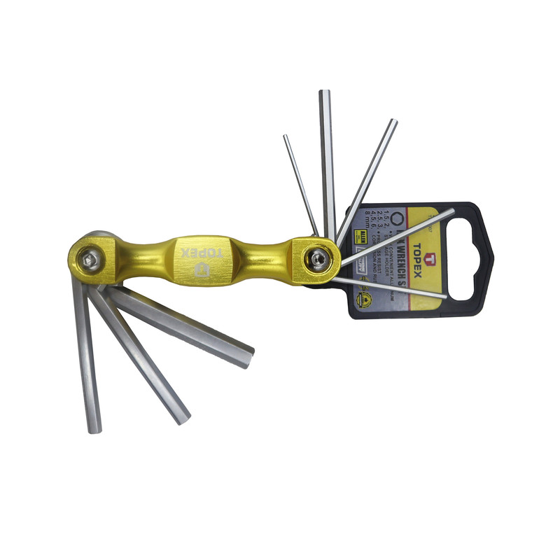 آلن بکس تاپکس مدل  شش گوش کد YP-TP--1007-1.5/8MM مجموعه 8 عددی 