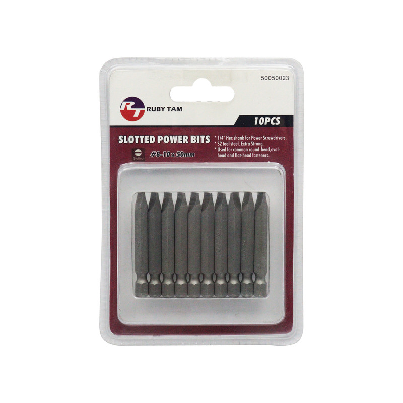 سری پیچ گوشتی دوسو روبی تام مدل بیت خور کد YP-8-10*50MM بسته 10 عددی