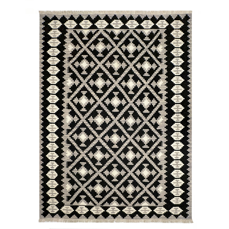   گلیم دستبافت چهار متری طرح مدرن مدل قشقایی کد 2401706