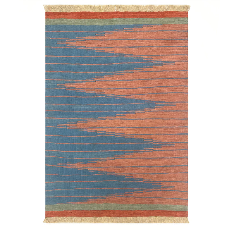   گلیم دستبافت یک و نیم متری طرح مدرن مدل الوان  کد 15149