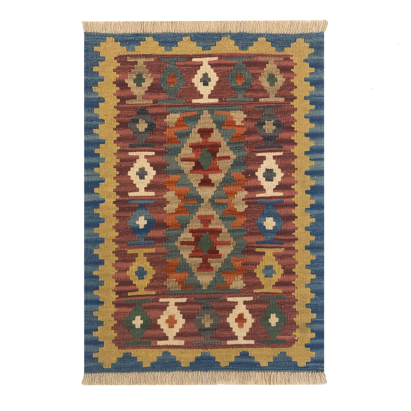  گلیم دستبافت نیم متری طرح شیرازی کد 906042