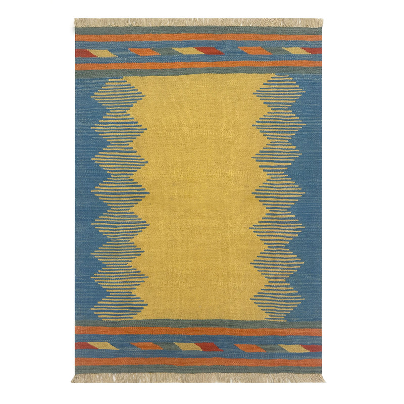   گلیم دستبافت یک و نیم متری طرح مدرن مدل الوان  کد 15157