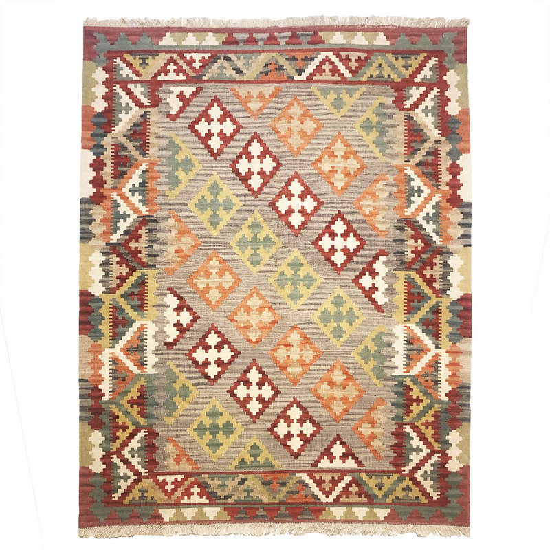 گلیم دستبافت سه متری طرح قشقایی مدل الوان کد 2157