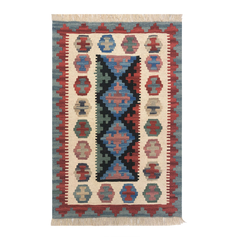    گلیم دستبافت نیم متری طرح شیرازی کد 906062