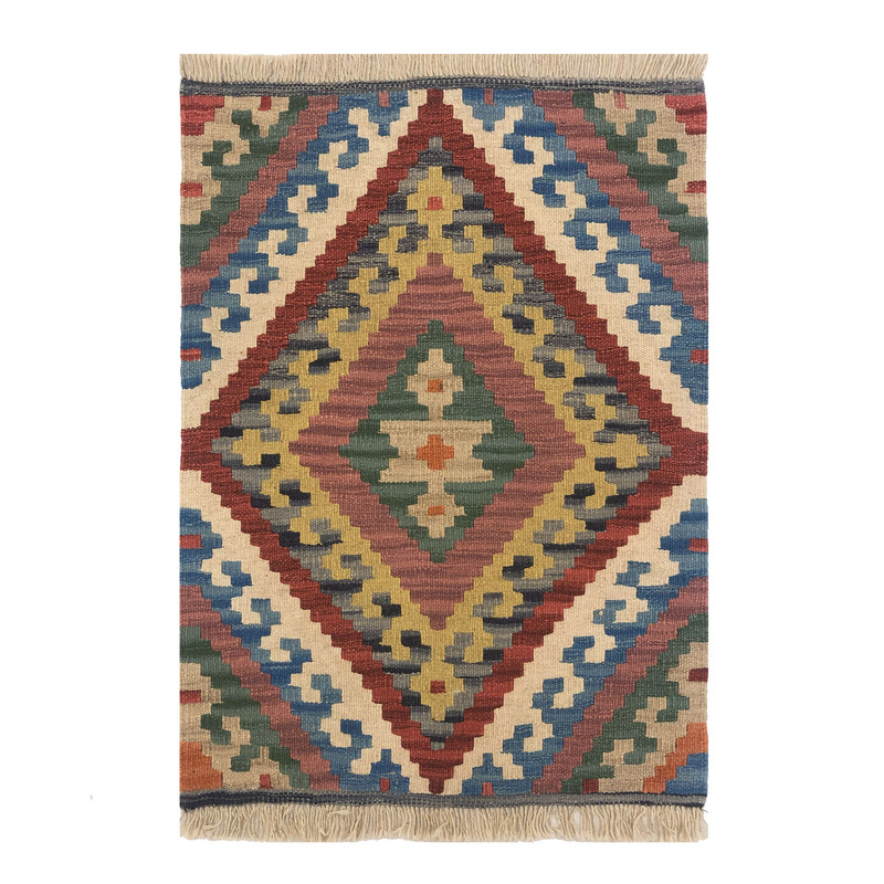  گلیم دستبافت نیم متری طرح شیرازی کد 906038