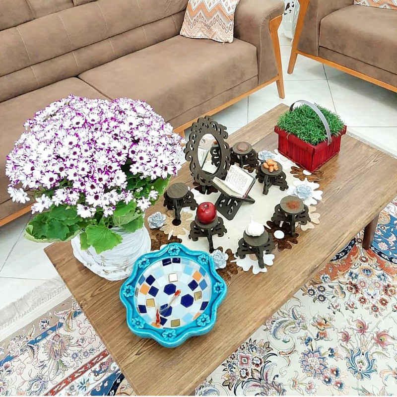 مجموعه هفت سین 8 پارچه خونه خاص طرح Flower