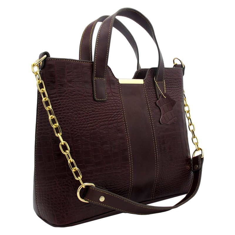 کیف دوشی زنانه مدل چرم طبیعی کد 122