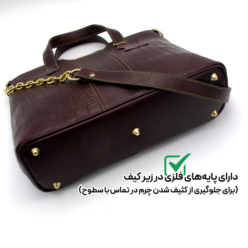 کیف دوشی زنانه مدل چرم طبیعی کد 122
