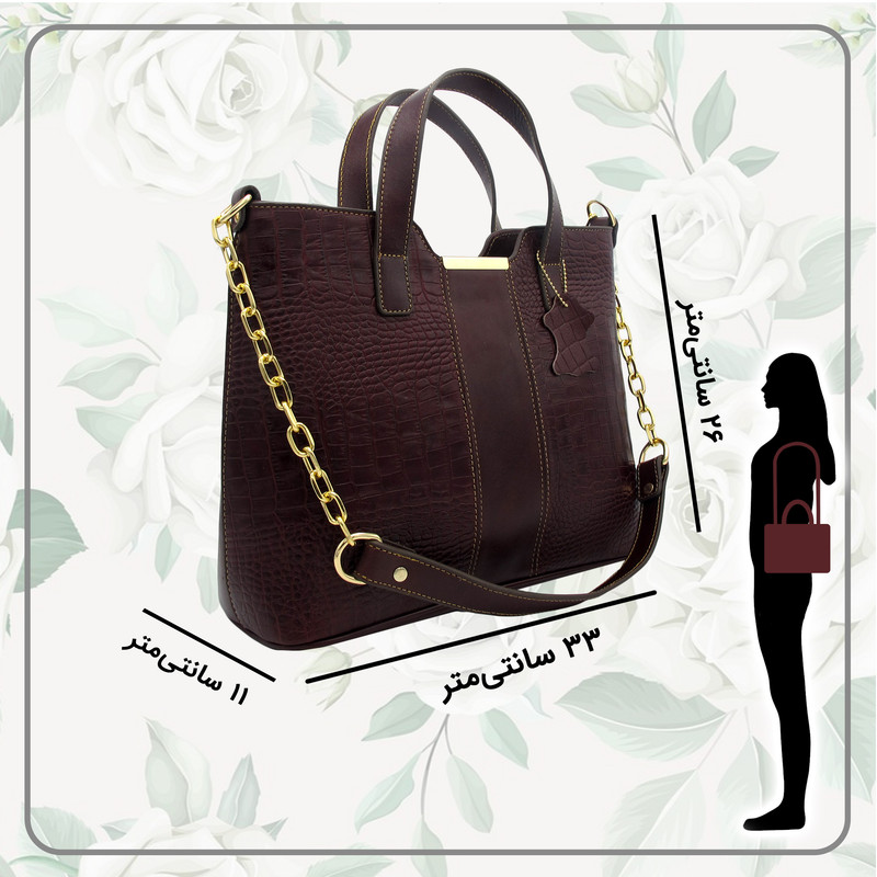 کیف دوشی زنانه مدل چرم طبیعی کد 122