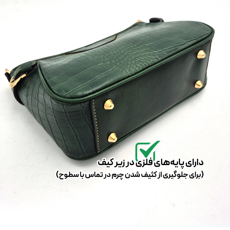 کیف دوشی زنانه مدل چرم طبیعی کد FTH119C