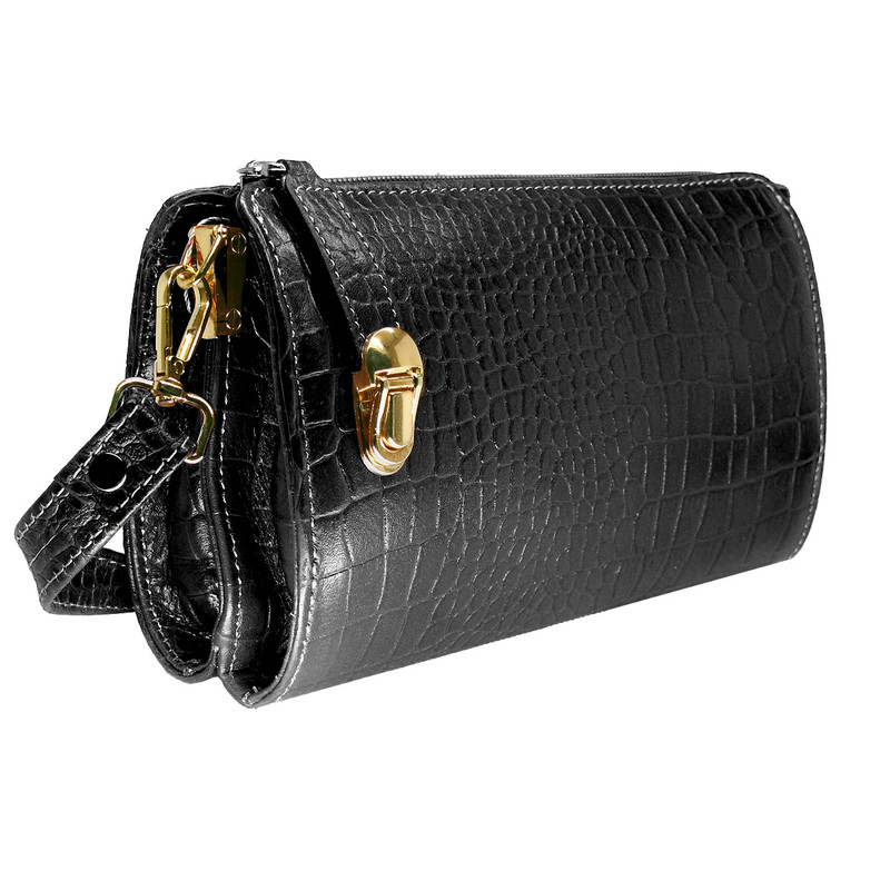 کیف رودوشی زنانه مدل چرم طبیعی کروکو