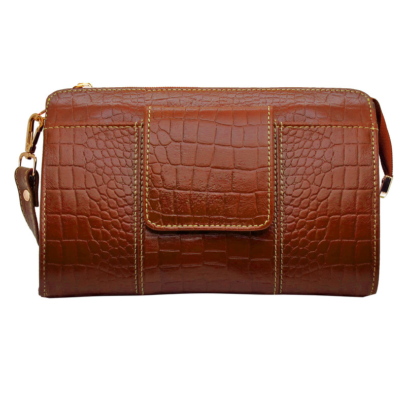 کیف دوشی زنانه مدل چرم طبیعی 130