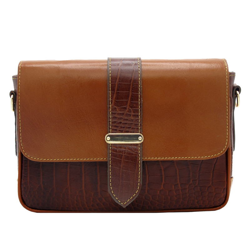 کیف دوشی زنانه مدل چرم طبیعی کد 112C