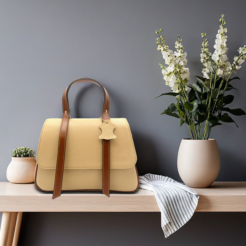 کیف دوشی زنانه مدل چرم طبیعی کد 146F