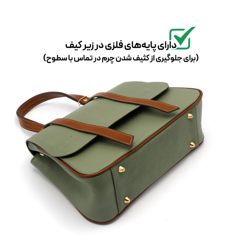 کیف دوشی زنانه مدل چرم طبیعی کد 146F