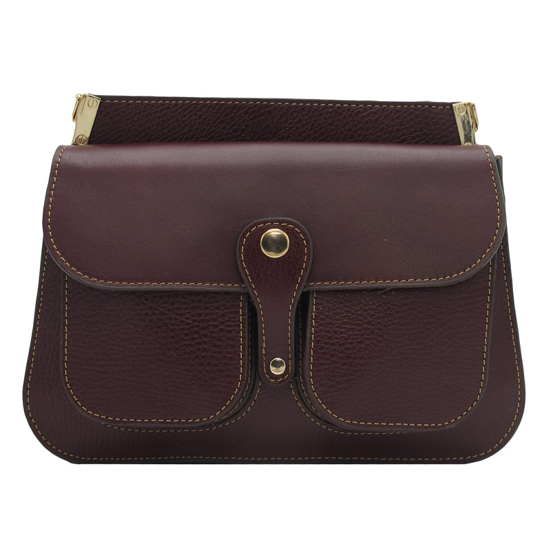 کیف دوشی زنانه مدل چرم طبیعی کد FTH116F