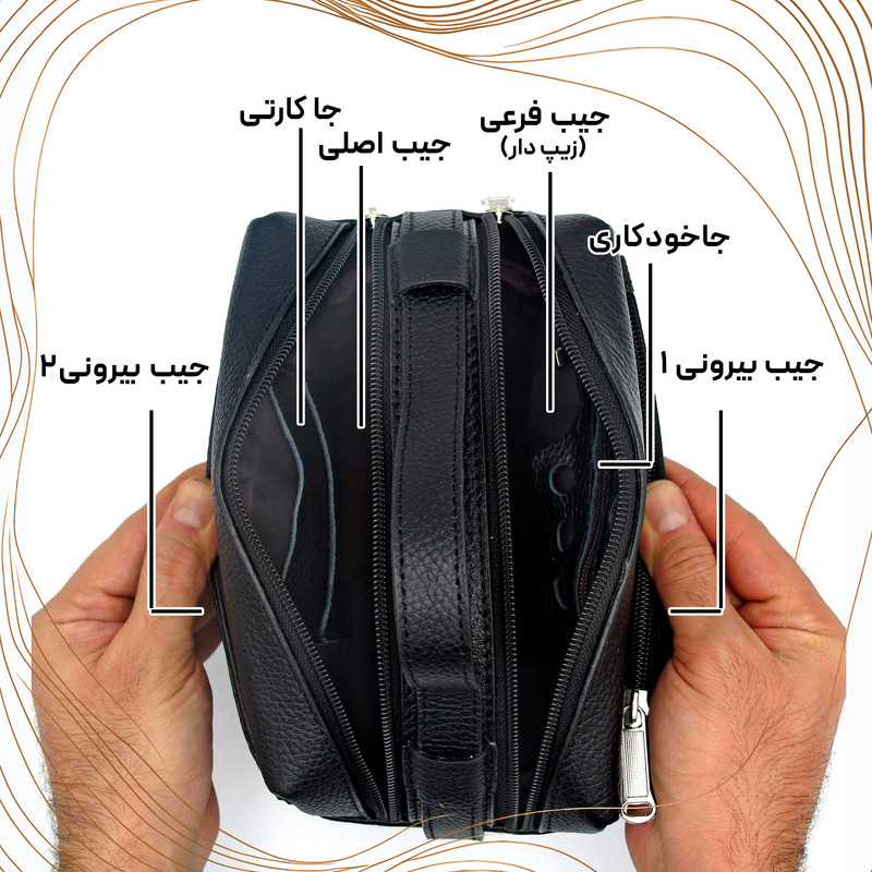 کیف دستی مردانه مدل چرم طبیعی کد 49F