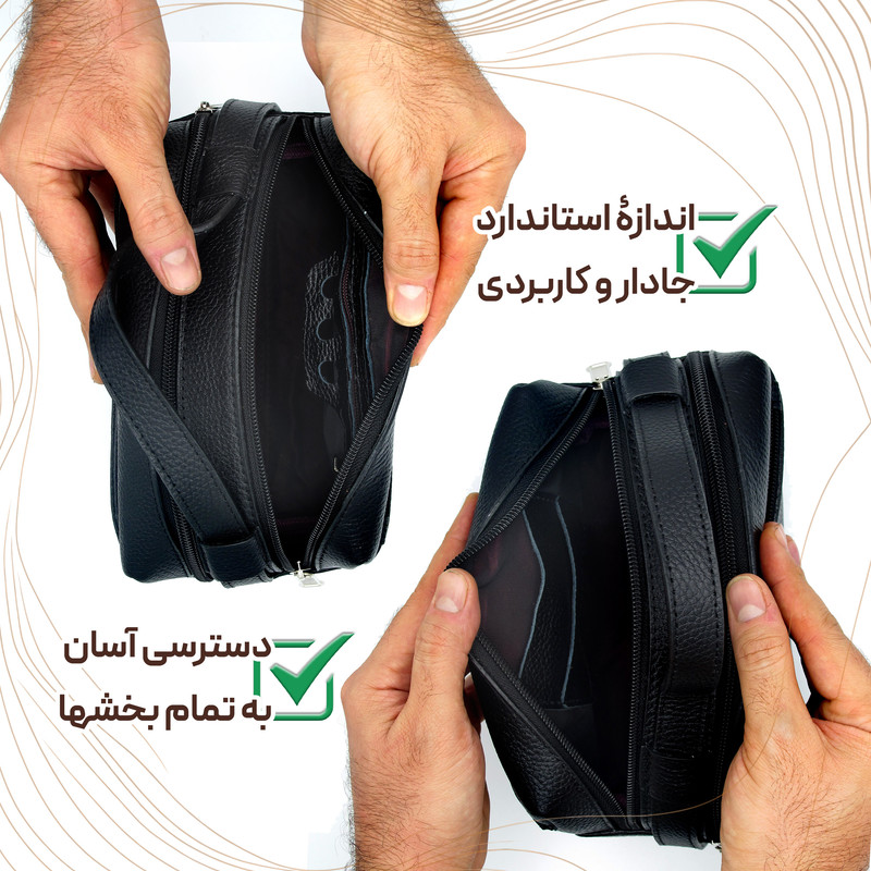 کیف دستی مردانه مدل چرم طبیعی کد 49F