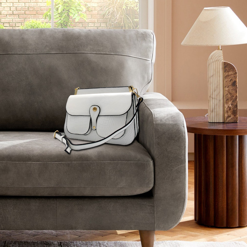 کیف دوشی زنانه مدل چرم طبیعی کد FTH116C