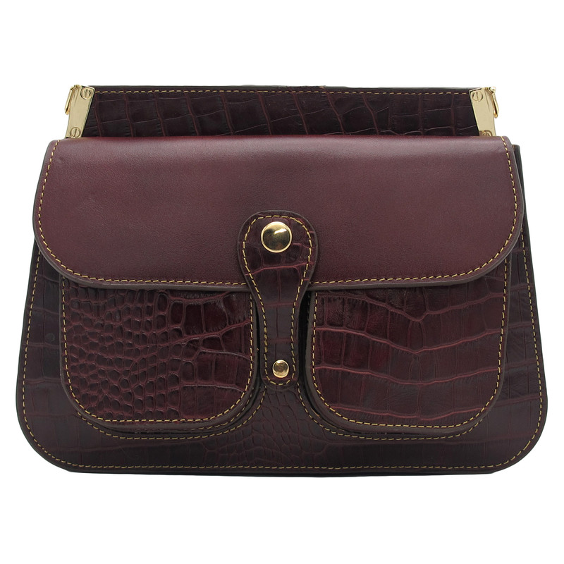 کیف دوشی زنانه مدل چرم طبیعی کد FTH116C